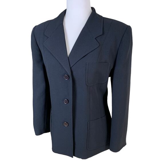 I.N.C International Concepts Sz 14 Patch Pocket Blazer Jacket Black Capsule Ward - Picture 1 of 11